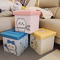 ちいかわ　3BOX収納ラック　収納ボックス　クッション　うさぎ　ハチワレ Amazon｜ちい*かわ 3ボックス付き収納ケース 収納ボックス 収納
