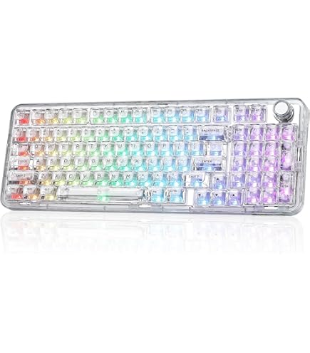 YUNZII X75 PRO クリアメカニカルキーボード US配列 Amazon.com: YUNZII X75 PRO 82 Key Wireless Hot Swappable