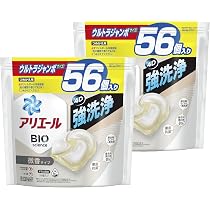 Amazon.co.jp: アリエール ジェルボール【まとめ買い】56個×2袋 微香