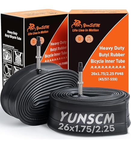 YUNSCM 2-PCS Heavy Duty 26" Bike Tubes 26x1.50/1.90(3