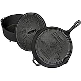 CAMP CHEF　12インチ　ダッチオーブン＋スキレットセット　シーズニング済　鋳鉄製