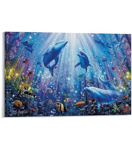 Amazon.co.jp: ポスター クリスチャン ラッセン オーシャン ロアー