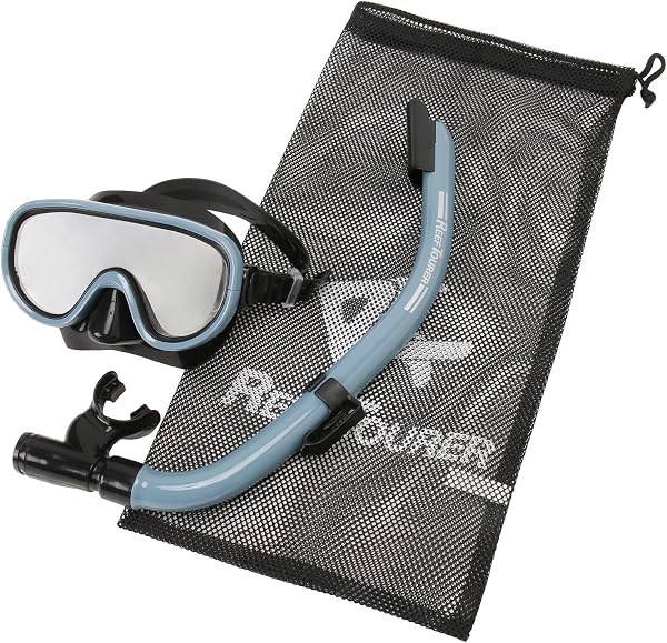 【Amazon.co.jp 限定】 リーフツアラー(REEF TOURER) メッシュバック付 シュノーケリングセット 【10歳~大人用/子ども(4~9歳向)用】 パノラマ広視界シュノーケルマスク+波よけガード付きシュノーケル RC0105/RC0107/RC0203/RC0122 - 1