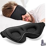 Sleep Mask, 3D Deep Contoured Eye Covers for Sleeping, Block Out Light Eye Mask, Zero Eye Pressure Cup Blindfold for Men Wome