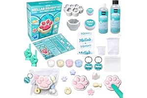 [MELLAB] スクイーズ 手作りキット 女の子 おもちゃ メイキングトイ ぷにぷに 低反発 スクイーズ 材料 セット 知育玩具 小学生 工作 自由研究 誕生日プレゼント ギフト ふわふわ もちもち [日本語説明书付] (ピンク)