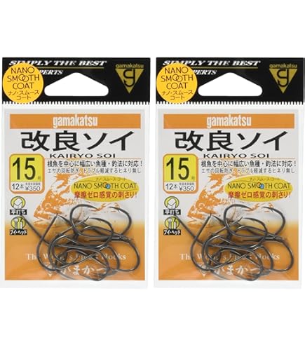 Amazon | がまかつ(Gamakatsu) ソイ鈎 フック (銀) 17号 釣り針