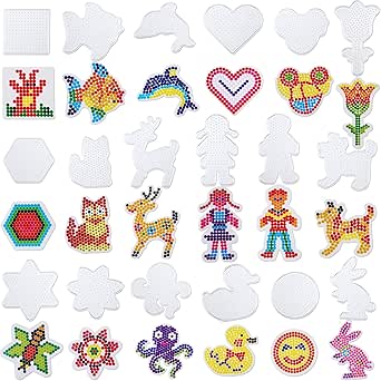 Amazon アイロンビーズ プレート パーラービーズ 透明プレートセット 動物 植物 自動車 手芸用品 クラフト用品 手作り素材 5 専用 18車 動物 ビーズ ストーン 通販