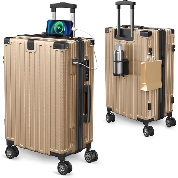 Amazon | [Vivcon] スーツケース 拡張機能付き 多機能 キャリーケース