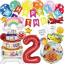 Amazon | deerzon 完成ガーランド付き アンパンマン 誕生日 飾り付け