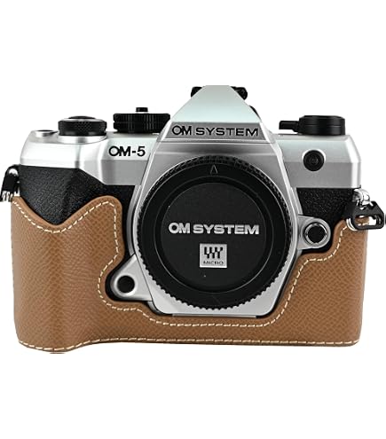 Amazon | SIUTATDSH カメラケース 銀付牛革 適用 OM SYSTEM om5 ii OM