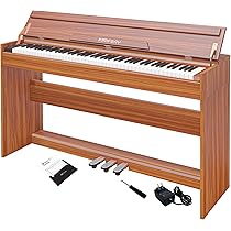 木製✨電子ピアノ 88鍵盤　カウンターウェイト鍵盤 ペダル対応 MIDI対応 Amazon | TERENCE 電子ピアノ 88鍵 カウンターウェイト鍵盤 木製
