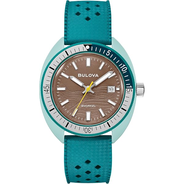 Amazon | Bulova メンズ 海洋学者シュノーケルセラミックケースと白い