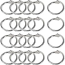 Amazon | uxcell バインダーリング 20個 20 x 2mm 金属製