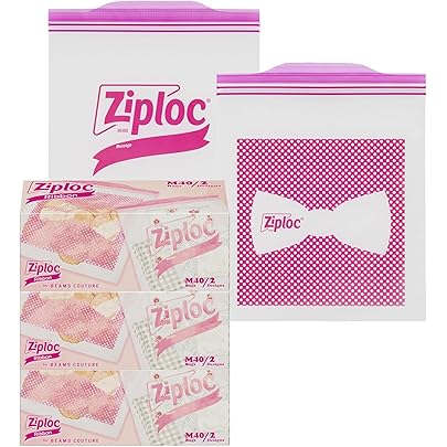 Amazon.co.jp: Ziploc ジップロック デザインバッグ リボン L26
