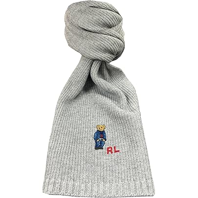 Amazon | [ポロラルフローレン] マフラー SOLID DENIM BEAR SCARF