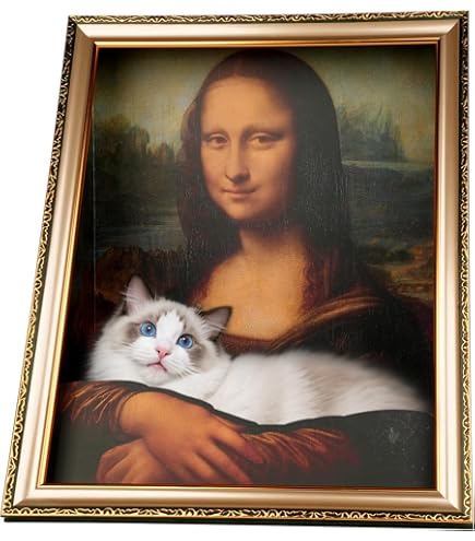 SUYUKU Kattenbed Mona Lisa krabben bedden olieverfschilderij frame kat