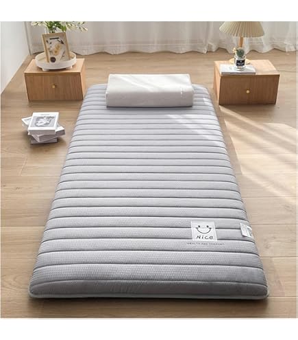 Amazon｜新しい日本の床敷布団、折り畳み式ロールアップマットレスタイ