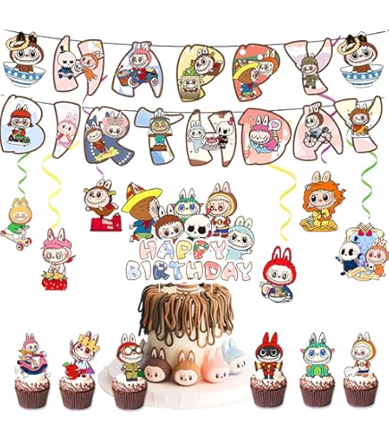 Amazon.co.jp: はたらく細胞 誕生日 飾り付け パーティー セット 漫画