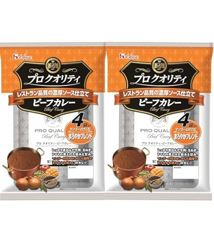 Amazon.co.jp: ハウス プロクオリティ ビーフカレー 4袋入り まろやか