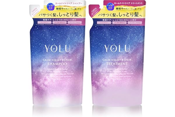 【New Model】 YOLU ヨル Shampoo Treatment Set Refill Calm Night Repair