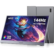 モバイルゲーミングモニター 16インチ 2K 144Hz Amazon.co.jp: ARZOPA 16.1インチ モバイルモニター グレー 144Hz