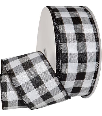 Morex Ribbon Nastro Chic Plaid Francese, 2.5 Pollici X 50 Yard, Rosso, Bianco E Verde Acqua - 3