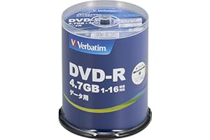 Verbatim バーベイタム 1回記録用 DVD-R 4.7GB 100枚 ホワイトプリンタブル 1-16倍速 片面1層 DHR47JP100V4