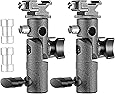 NEEWER　E型フラッシュブラケット　2個入り　フラッシュ、ビデオライト、スタジオライトに対応可
