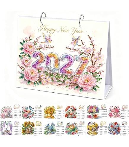 Amazon.co.jp: 2027年 卓上カレンダー ダイヤモンドアート キット DIY