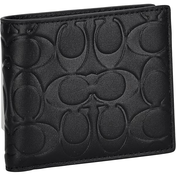 コーチ COACH メンズ ブラック 二つ折り財布 F-75006 CQ/BK コーチ 二つ折り財布 財布 メンズ シグネチャー チャコールグレー