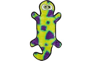 Outward Hound Durablez Tough Plush Squeaky Dog Toy, Gecko, Green, Large