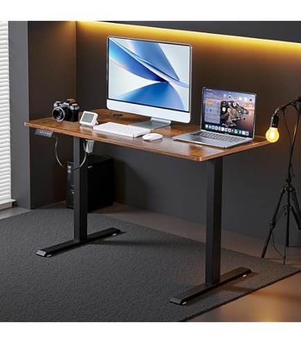 Amazon | Radlove パソコンデスク 電動昇降式 デスク 幅120CM×奥行60CM