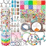 Girl Toys Bracelet Making Kit -3100pcs Beads for Charm Jewelry Making Kit Supplies DIY Arts Halloween and Christmas Party Fav