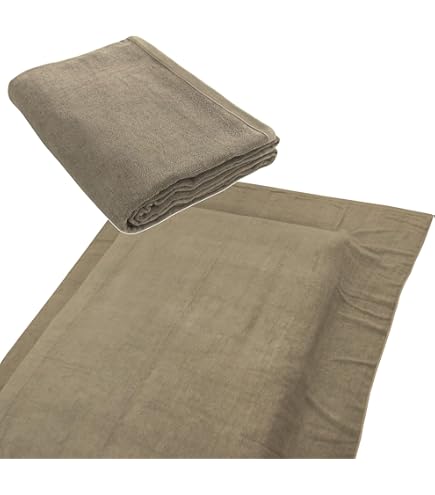 Amazon｜益久染織研究所 和紡布 シーツ 生成 約145×240cm 手紡ぎ糸