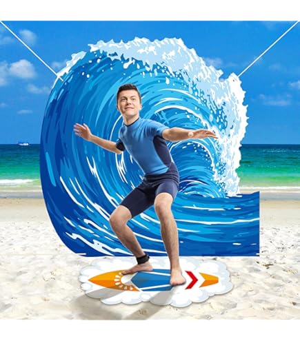 RattanView Ocean Wave Wooden Sign Wooden Waves Table Decoration