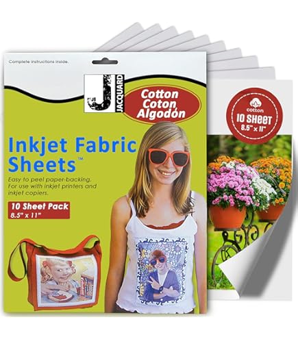 Tela Per Stampante Inkjet Ppd – 100% Cotone, 320g/m², A4 (21x29,7 Cm) – 10 Fogli