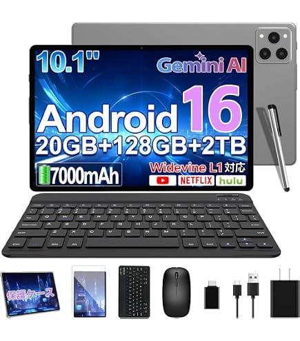 Amazon.co.jp: 【Android 16 セット版 タブレット】U10 セット版