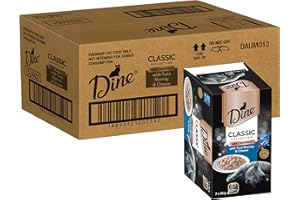 Dine Classic Collection Wet Cat Food Tuna Mornay & Cheese 85g Tray, 42 Pack