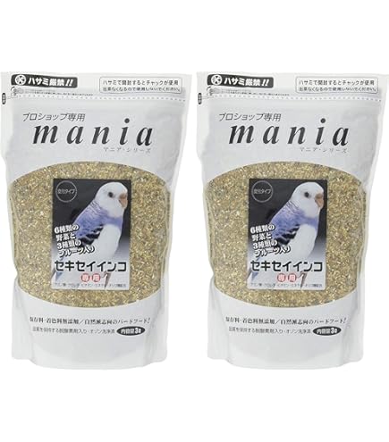 Amazon | 黒瀬ペットフード マニア mania セキセイインコ 3L 3個 餌 鳥