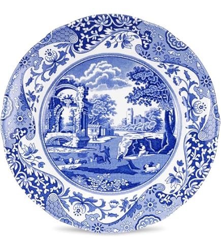Amazon.co.jp: (Salad Plate 20cm) - Churchill Blue Willow Fine