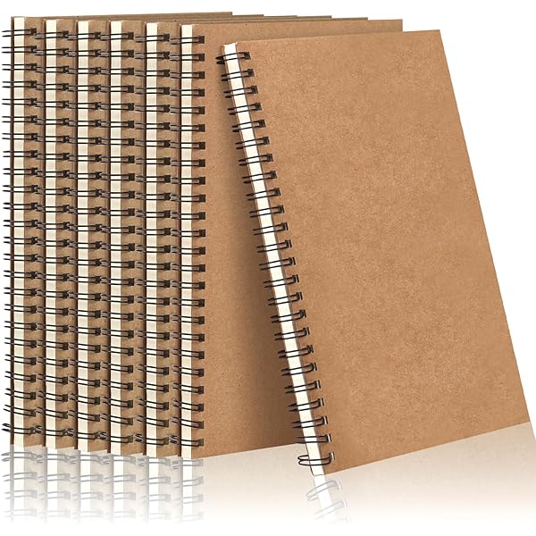 IHDYPPEW 20 Pack Brown Spiral Notebook, A5 Spiral Notebooks, Versatile Medium Notebooks For Work, Study And Gifts, Office, School Supplies(60 Sheets