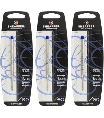 Amazon | SHEAFFER シェーファー ボールペン 水性 替芯 M 中字 ブルー
