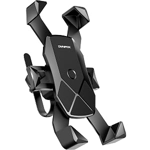 自転車ホルダー【2019最新版・1秒ロックアップ】 オートバイ バイク スマートフォン 振れ止め 脱落防止 GPSナビ 携帯 固定用 マウント スタンド iPhone X XS 8 7 6 6S Plus/HUWEI Mate P20 P10 lite/Xperia android 多機種対応 360度回転 脱着簡単