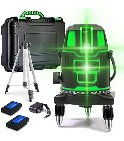 Amazon | 墨出し器 レーザー墨出し器 グリーンレーザー 水平器 5ライン