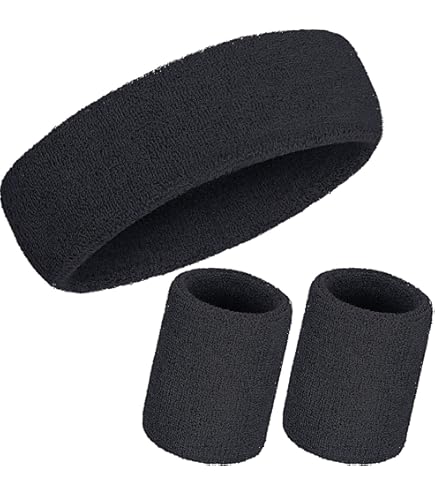 Suddora Workout Headband For Men And Women - Moisture Wicking Athletic Sweatband Terry Cloth