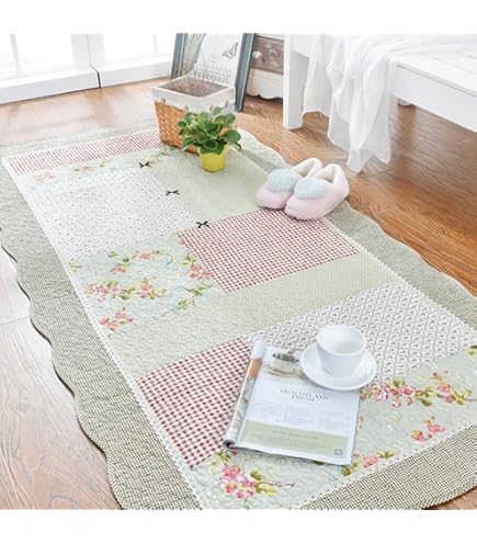 北欧 キルティング ラグ ラグマット カーペット キルト花模様ミッドセンチュリー 北欧 キルティング ラグ ラグマット カーペット キルト花模様