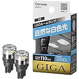 カーメイト(CARMATE) 車用 LED ルームランプ GIGA 自然な白色光 T10 5000K 110lm 2個入り BW251