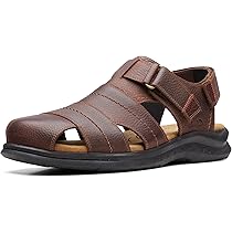 Amazon | Clarks Men's Hapsford Cove Fisherman Sandal, Brown