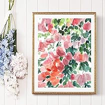 抽象的な花の水彩画 KUSAMA 花 (83)Flowers (83)|草間彌生Yayoi Kusama