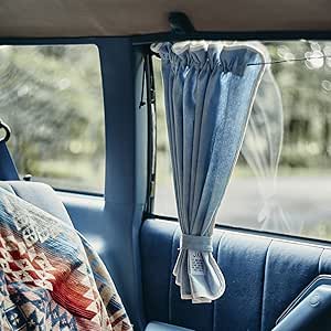 Amazon Jkm 車用 カーテン 日よけカーテン 1枚 ブルー サーフテイスト 車 バイク 車 バイク
